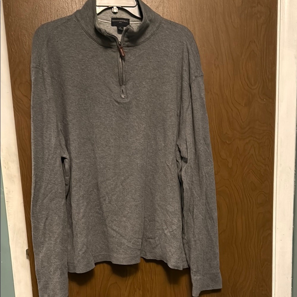 Men”s Banana Republic Gray Quarter-Zip Pullover size XL